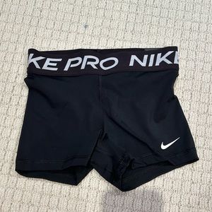 Nike Pro Women’s 3” Shorts, Black/White, Size XS